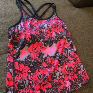 Joe Fresh active cross cross floral tank